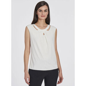 NWT KASPER Crossover Cutout Top Size M